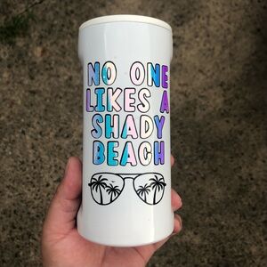 CUSTOM Beach Slim Can Cooler